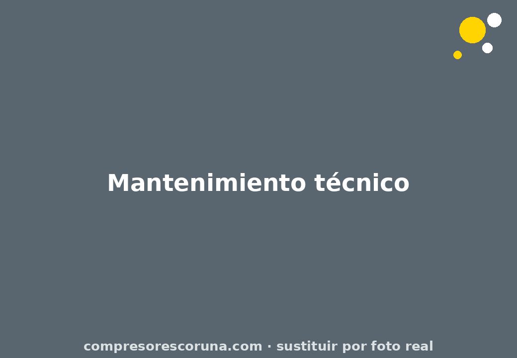 Técnico realizando el mantenimiento de un compresor de tornillo